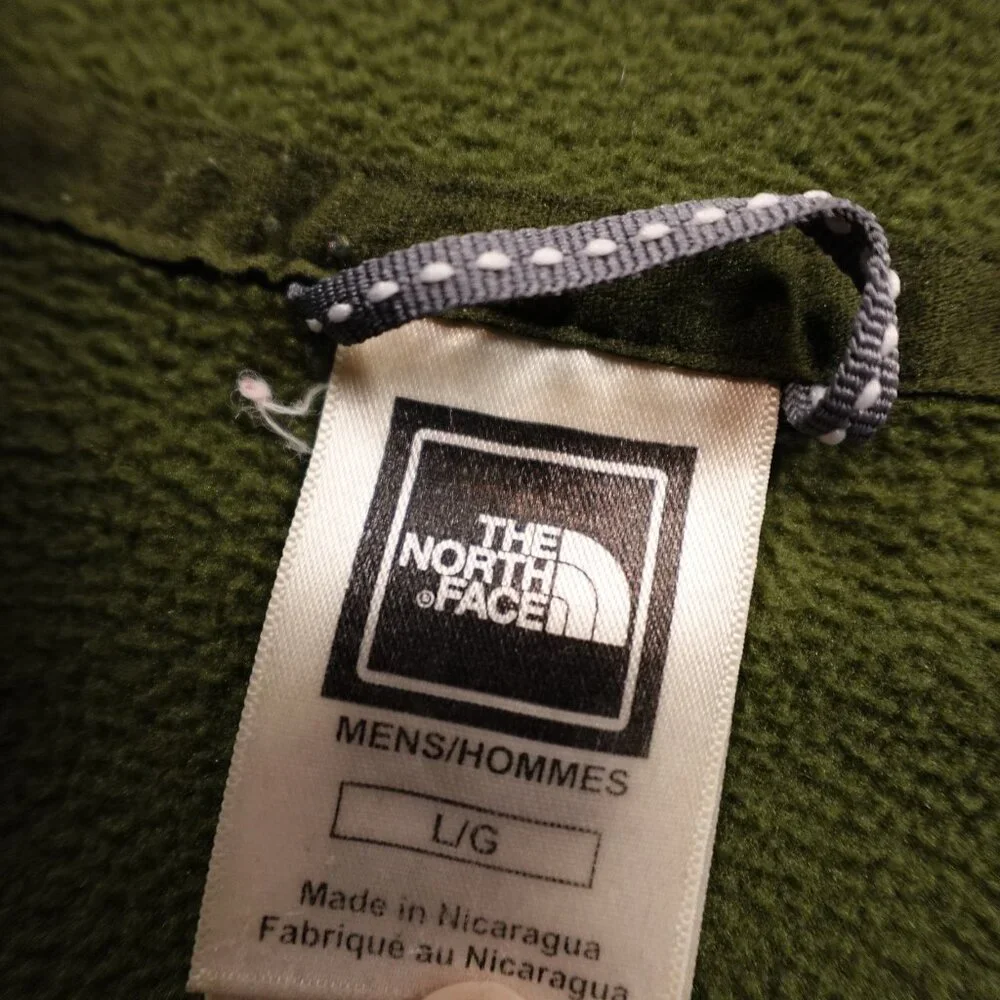 The North Face Polartec Quarter Zip Fleece Men’s Large Green Outdoor‎ Pullover